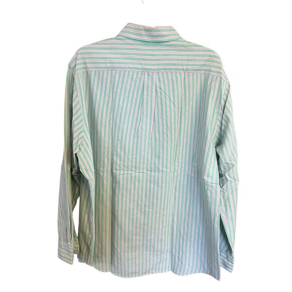 Ralph Lauren Men’s Button Down Shirt Green/Pink Sz XL - Picture 2 of 8